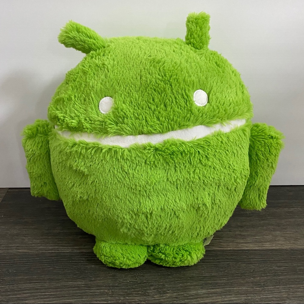 Google Android Plush Official Robot Stuffed Toy Green White Pillow Figure 14”